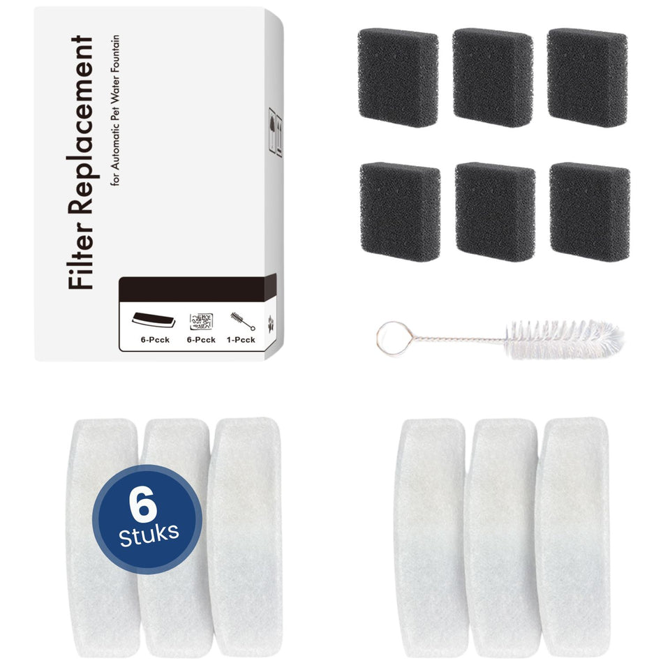 Filters geschikt voor Gologi drinkfontein 2.0 - Filter Navulling - Smart Drinkfontein - 6 Stuks